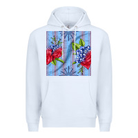 White patriotic rose Premium Hoodie - BundleAndBundleShop