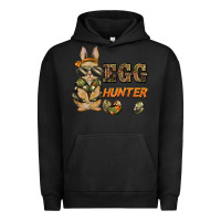 Pigment Black easter egg hunter rabbit bunny Urban Hoodie - BarkalooDesign
