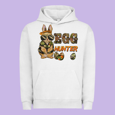 Easter Egg Hunter Rabbit Bunny Urban Hoodie Designed By Barkaloodesign