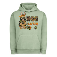 Pigment Oil Green easter egg hunter rabbit bunny Urban Hoodie - BarkalooDesign