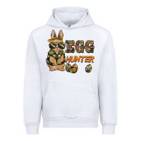 White easter egg hunter rabbit bunny Urban Hoodie - BarkalooDesign