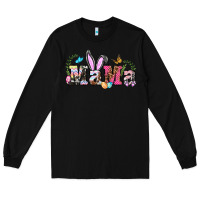 Black easter bunny mama Long Sleeve Tee - BarkalooDesign