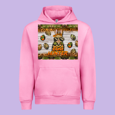 Easter Egg Hunter  Rabbit Urban Hoodie Designed By Barkaloodesign