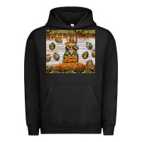 Pigment Black easter egg hunter  rabbit Urban Hoodie - BarkalooDesign