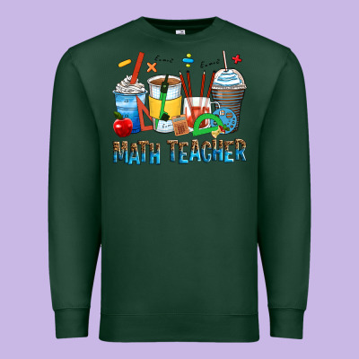 Math Teacher Coffee Cups Premium Sweatshirt Designed By Zillion Design Studio