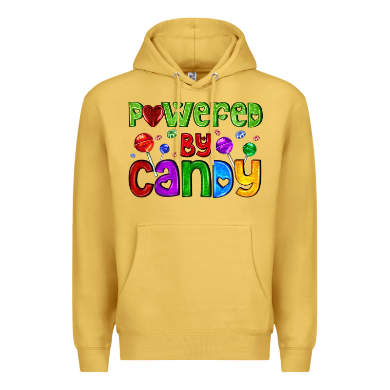 Powered By Candy With Lollipops Premium Hoodie by AdoDesignShop | Teevron