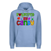 Colony Blue powered by candy with lollipops Premium Hoodie - AdoDesignShop