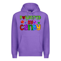 Purple powered by candy with lollipops Premium Hoodie - AdoDesignShop