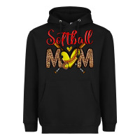 Black softball mom Heavyweight Hoodie - Zillion Design Studio
