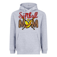 Heather Grey softball mom Heavyweight Hoodie - Zillion Design Studio
