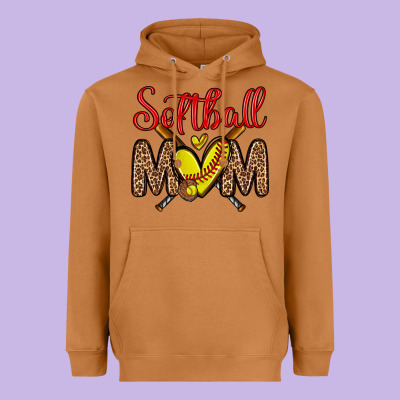 Softball Mom Heavyweight Hoodie Designed By Zillion Design Studio