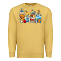 Antique Gold art teacher coffee cups Premium Sweatshirt - Zillion Design Studio