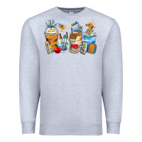 Heather Grey art teacher coffee cups Premium Sweatshirt - Zillion Design Studio