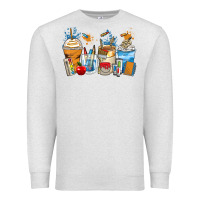 Oatmeal Heather art teacher coffee cups Premium Sweatshirt - Zillion Design Studio