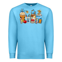 Ocean Blue art teacher coffee cups Premium Sweatshirt - Zillion Design Studio