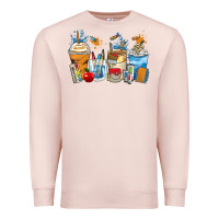 Pale Pink art teacher coffee cups Premium Sweatshirt - Zillion Design Studio