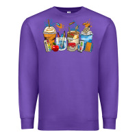 Purple art teacher coffee cups Premium Sweatshirt - Zillion Design Studio