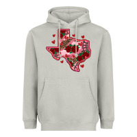Moon Dust valentine' s day texas map with roses Heavyweight Hoodie - RanaPortraitStore