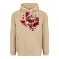 Mushroom valentine' s day texas map with roses Heavyweight Hoodie - RanaPortraitStore