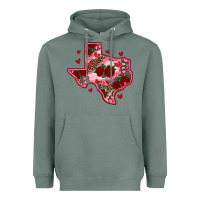 Sage valentine' s day texas map with roses Heavyweight Hoodie - RanaPortraitStore