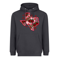 Smoke valentine' s day texas map with roses Heavyweight Hoodie - RanaPortraitStore