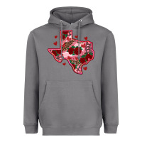 Storm valentine' s day texas map with roses Heavyweight Hoodie - RanaPortraitStore