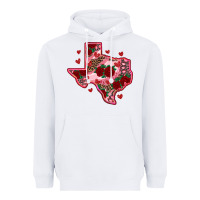 White valentine' s day texas map with roses Heavyweight Hoodie - RanaPortraitStore