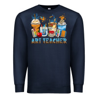 Navy art teacher coffee cups Premium Sweatshirt - Zillion Design Studio
