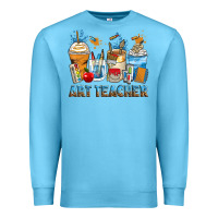 Ocean Blue art teacher coffee cups Premium Sweatshirt - Zillion Design Studio