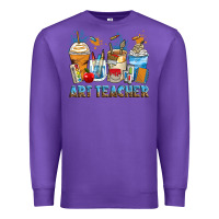 Purple art teacher coffee cups Premium Sweatshirt - Zillion Design Studio