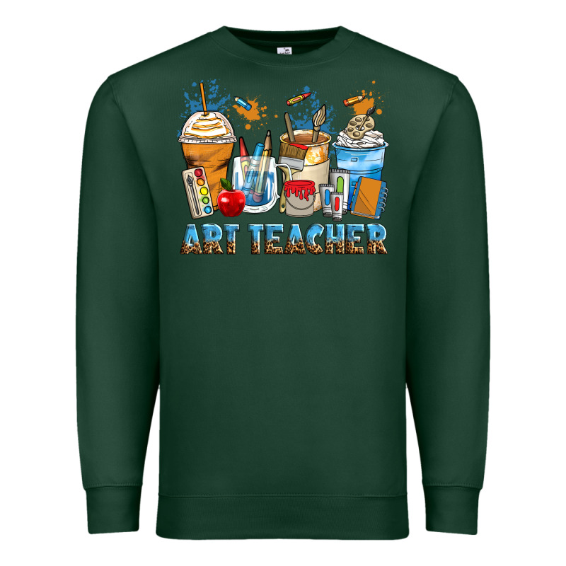 Art Teacher Coffee Cups Premium Sweatshirt by Zillion Design Studio | Teevron