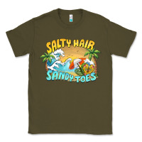 Army Green salty hair sandy toes summer Classic Tee - BarkalooDesign