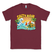 Burgundy salty hair sandy toes summer Classic Tee - BarkalooDesign