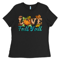 Black love fall y'all Ladies Tee - BarkalooDesign