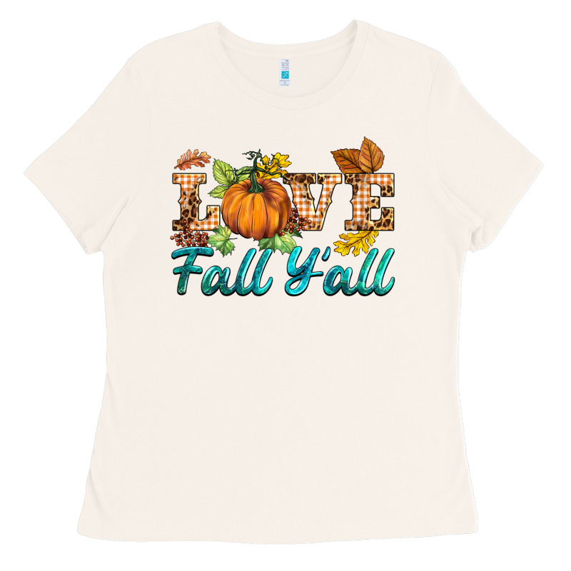 Love Fall Y'all Ladies Tee by BarkalooDesign | Teevron