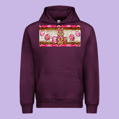Pink Camouflage Egg Hunter Bunny   License Plate Urban Hoodie Designed By Barkaloodesign