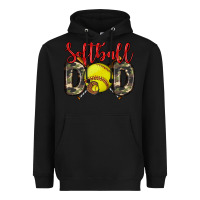Black softball dad Heavyweight Hoodie - Zillion Design Studio