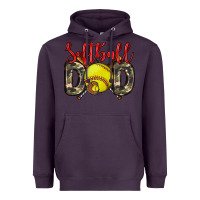 Plum softball dad Heavyweight Hoodie - Zillion Design Studio