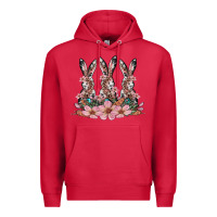 Cardinal rabbits with blossom flower Premium Hoodie - Artiststas