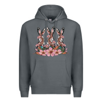Rock rabbits with blossom flower Premium Hoodie - Artiststas