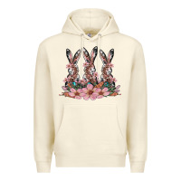 Sandshell rabbits with blossom flower Premium Hoodie - Artiststas