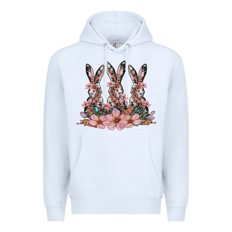 Rabbits With Blossom Flower Premium Hoodie by Artiststas | Teevron