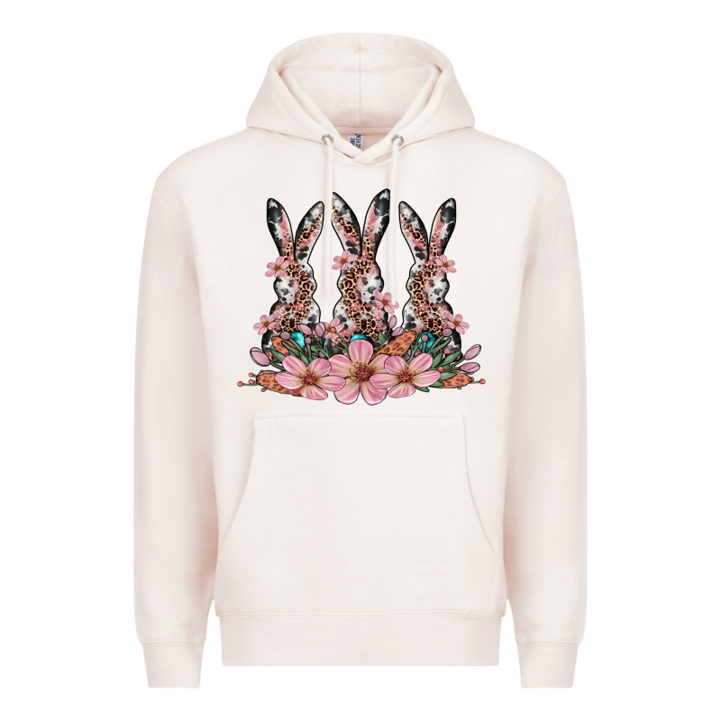 Rabbits With Blossom Flower Premium Hoodie by Artiststas | Teevron