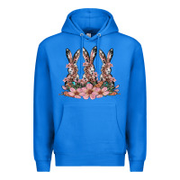 True Royal rabbits with blossom flower Premium Hoodie - Artiststas