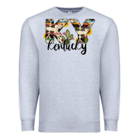 Heather Grey kentucky state cowhide serape cactus Premium Sweatshirt - RanaPortraitStore