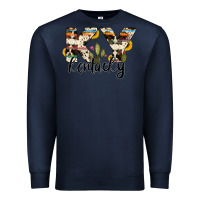 Navy kentucky state cowhide serape cactus Premium Sweatshirt - RanaPortraitStore