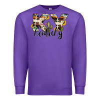 Purple kentucky state cowhide serape cactus Premium Sweatshirt - RanaPortraitStore