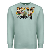 Seafoam kentucky state cowhide serape cactus Premium Sweatshirt - RanaPortraitStore