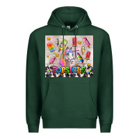 Sports Green popsicle's and unicorn Premium Hoodie - AdoDesignShop