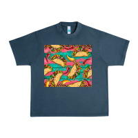 Midnight Navy mexican taco paper glitter leopard wooden Urban Heavy Tee - Artiststas